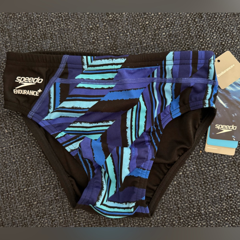 Speedo Endurance+ Black & Blue Briefs